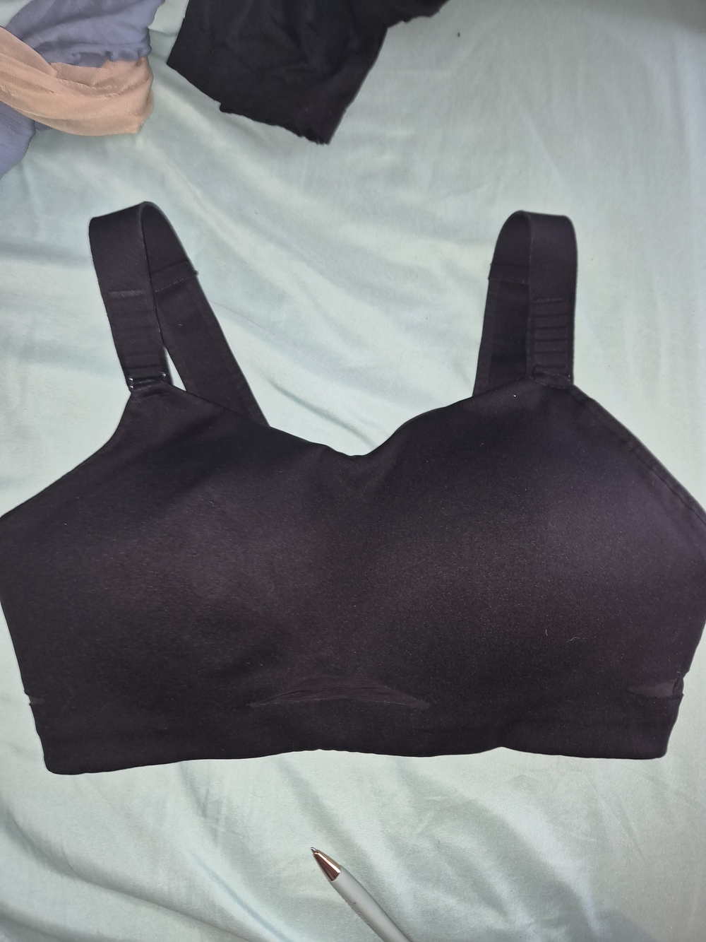 Lululemon Run Times Bra Black DD38 High Support Adjustable Wireless Run Gym